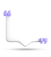 3d rendering of blank speech bubble for testimonial, 3D pastel icon set.
