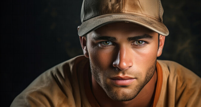 Jugador de baseball guapo