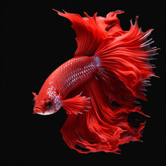The Red Thai fighting fish, often referred to as a Siamese fighting fish, is a captivating and vibrant aquatic creature that's celebrated for its dazzling appearance and spirited nature.