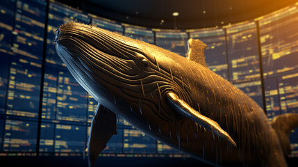 The term "whale" in stock market lingo typically refers to a significant player or entity with substantial financial resources. A "whale stock market chart" could represent the stock performance.
