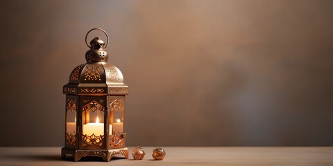 modern beautiful minimalistic eid ul azha eid ul fitr ramadan Mubarak Islamic lantern celebration background - obrazy, fototapety, plakaty