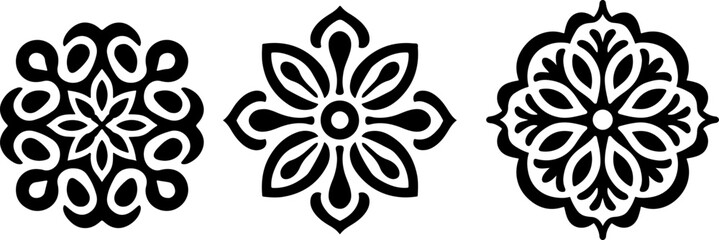 Abstract elegant flower logo icon design.