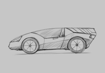 Concept car, sketch - digital painting © Cubitron