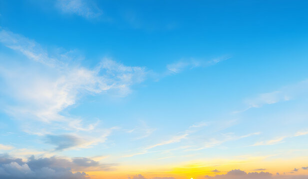 Cloudy blue sky abstract background, blue sky background with tiny clouds