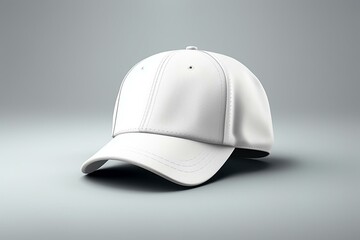 White blank baseball cap mockup. Generative AI