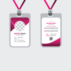 PrintA bundle of 1 templates of different colors Id  card   template, modern Id card design template, 
abstract Id card and creative design, IT company post card and editable vector template