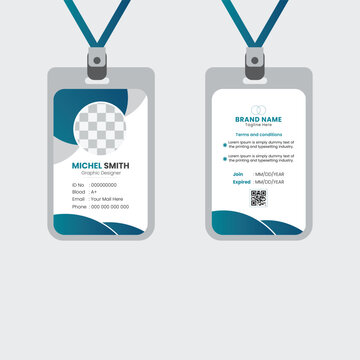 PrintA bundle of 1 templates of different colors Id  card   template, modern Id card design template, 
abstract Id card and creative design, IT company post card and editable vector template
