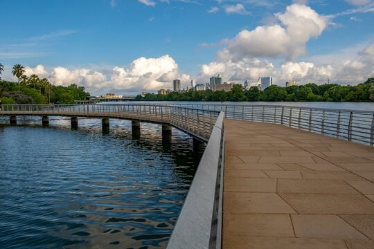 4K Image: Austin, Texas Cityscape and River View from The Boardwalk, Urban Beauty