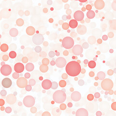 seamless pattern with circles pink color on white background created with Generative Ai
