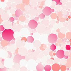Fototapeta na wymiar seamless pattern with circles pink color on white background created with Generative Ai