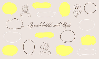 Speech_bubble with People,cafe version