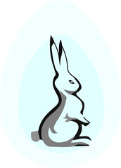 Obraz premium easter egg and bunny