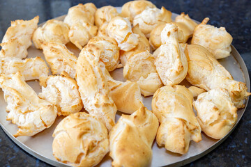 Traditional tapioca biscuits or cheese bread from Minas Gerais. Polvilho azedo