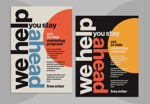 Swiss Design Style Typography Poster Layout