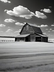 Time-Worn Solitude Generative AI-Enhanced Barn in Contrast




