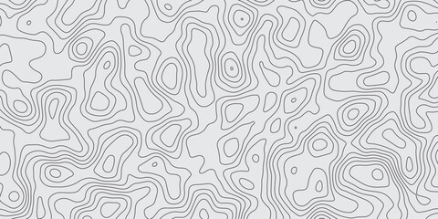 Topography design gray background vector illustration digital art .Modern design with gray background with topographic wavy pattern design. Geographic mountain relief .