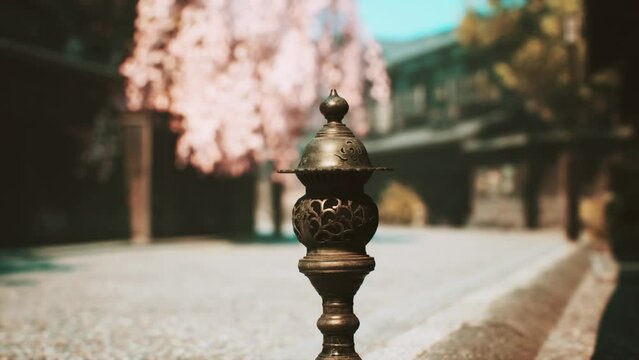 Japan cityscape in tample historic district