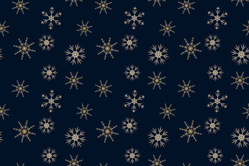 White Snowflakes Elegance Seamless Pattern Enchanting snow Intricately Designed Bedclothes clothes wrapping paper textile card Blue back Design nappking tablecloth Winter New Year Christmas Holiday 