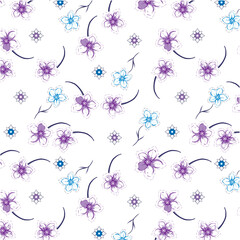 Floral daisies pattern with floral elements
