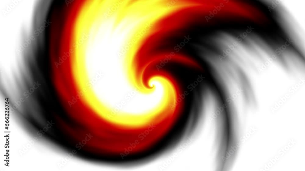Poster Endless abstract fire spiral. Seamless looping footage 4k. Abstract loop background