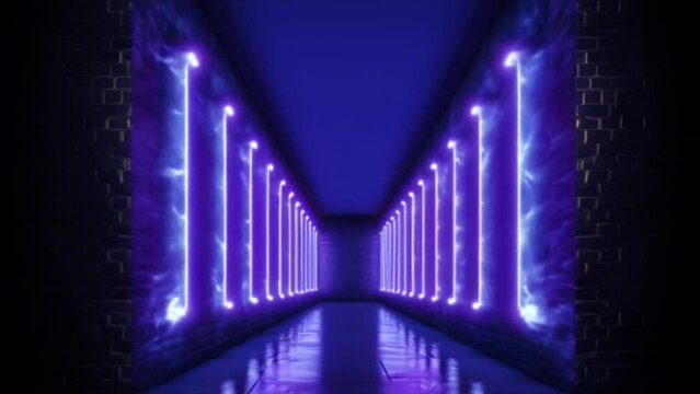 Futuristic Gateway: Sci-Fi Inspired Purple Electric Entrance