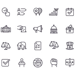 Election and Politics icons vector design