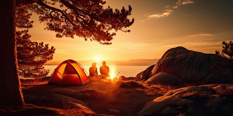 camp sunset tent tranquility grace landscape zen harmony rest calmness unity harmony photography