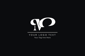 Outstanding professional elegant trendy awesome artistic black and white color OM MO initial based Alphabet icon logo.
