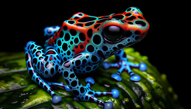 Rana de colores vivos