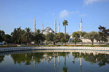 Sultanahmet Square in Istanbul, Blue Mosque.