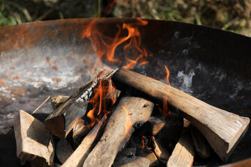 Fire campfire wood fire embers