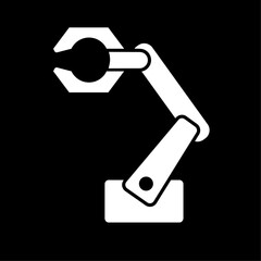 Robotic arm for industrial applications vector illustration