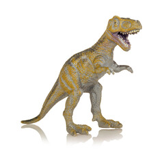 Dinosaur figurine model for children's games, isolated on white background