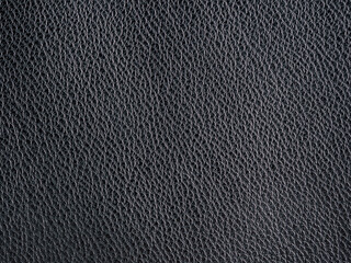 Texture of leather surfaces of buffalo leather material for sewing bags and clothes in black