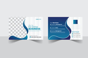 A bundle of 1 templates of different colors post card   template, modern post card design template, 
abstract post card and creative design, IT company post card and editable vector template