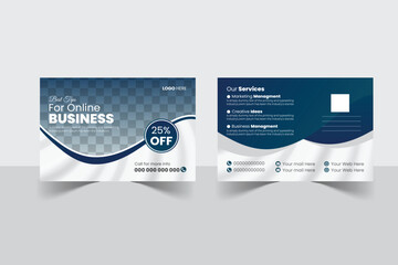 A bundle of 1 templates of different colors post card   template, modern post card design template, 
abstract post card and creative design, IT company post card and editable vector template