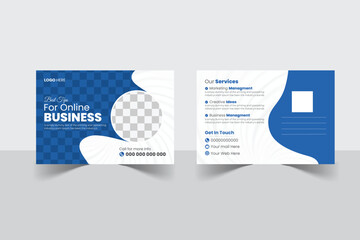 A bundle of 1 templates of different colors post card   template, modern post card design template, 
abstract post card and creative design, IT company post card and editable vector template