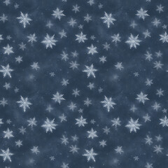Obraz na płótnie Canvas snowflakes on blue background