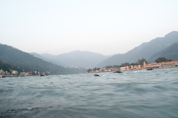 Fototapeta premium Ganga river flowing water at rishikesh