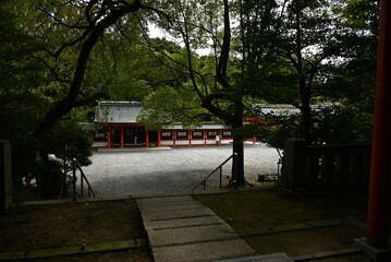 Japan travel guide. Omi Jingu Shrine. A shrine in Otsu City, Shiga Prefecture, Japan, dedicated to Emperor Tenji. A match to determine the competitive karuta champion is held here every January.