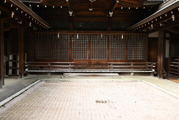 Japan travel guide. Omi Jingu Shrine. A shrine in Otsu City, Shiga Prefecture, Japan, dedicated to...