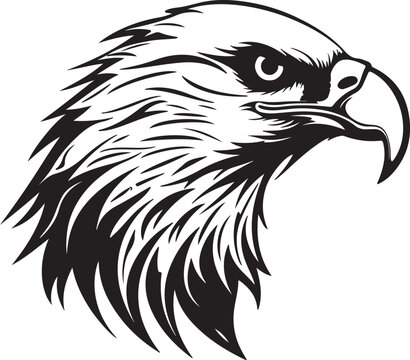 Eagle head vector illustration logo