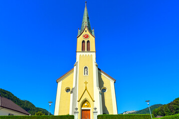 Kirche von Ramiswil in Mümliswil-Ramiswil im Bezirk Thal des Kantons Solothurn (Schweiz)