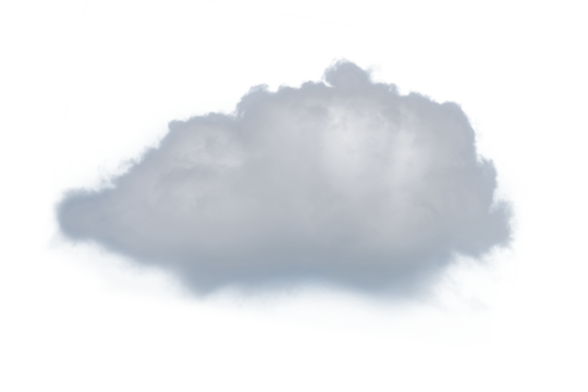 rainy cloud isolated (dicut) on white background