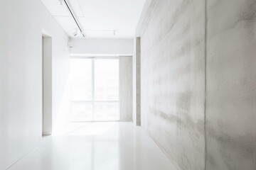 white concrete wall. Generative AI