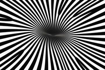 Black and white hypnotic background. Vector illustration