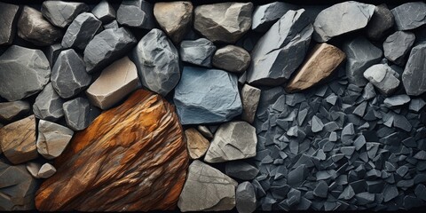 Nature's Stone Art: A macro image displaying the organic textures of natural stone in detail.