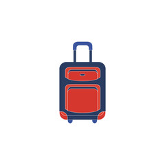 red travel luggage