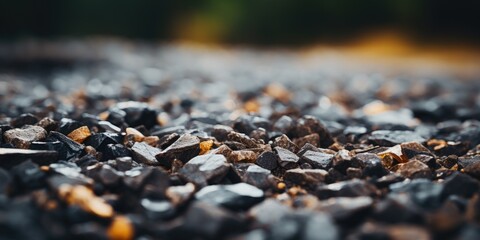 Obraz premium Gravel Path Texture: A photograph that captures the rough and uneven appearance of a gravel path.