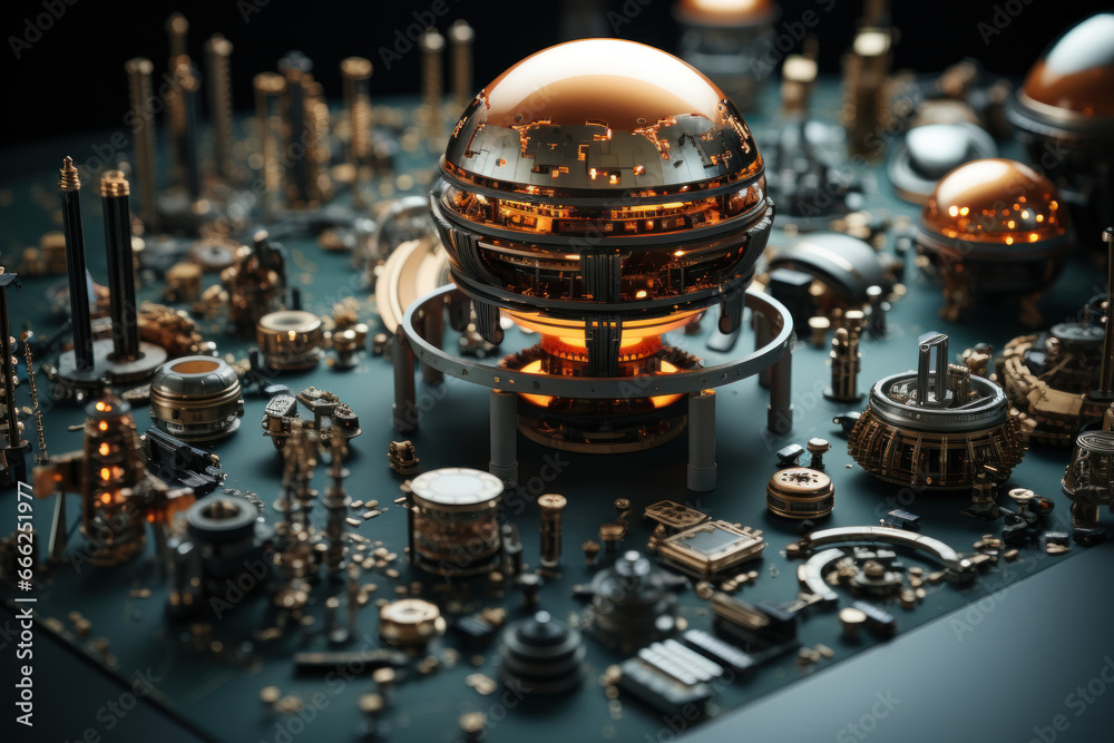 Poster sub-microscopic machines self-assembling into versatile materials for constructing complex structure